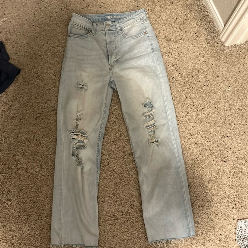 High Waisted Ripped Jeans